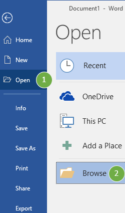 File | Open | Browse